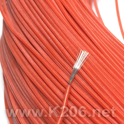 Провод силиконовый SIL-0.08-RED (28AWG)