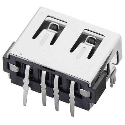 Гнездо USB-AF 10mm H=6.3mm USB-33