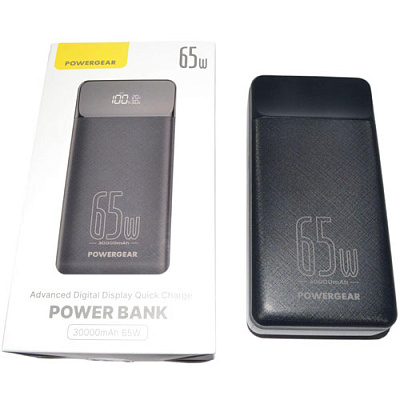 Power Bank POWERGEAR 30000mAh 65W Black