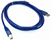 Кабель USB2.0 AM/BM 1.5м синий с фильтром