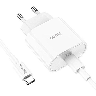 Зарядний пристрій 1*USB Type-C HOCO C94A WHITE