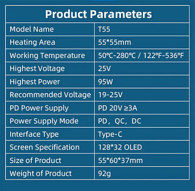 Термостол Sequre T55 USB Type-C