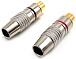 Гнездо RCA silver-gold Ø6.5мм Red