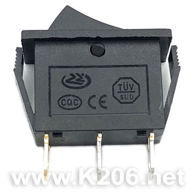 Перемикач KCD3-BLACK 15A-20A, 3 pin