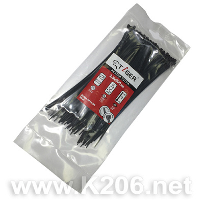 Стяжка нейлонова TIGER 150x3,5 чорна