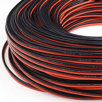 Sil-2X16AWG (2x1.3mm) Red/Black