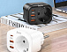 Зарядное устройство 4000W розетка 3*USB HOCO NS3