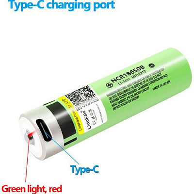 Акумулятор LiitoKala NCR18650B-USB 3400mAh