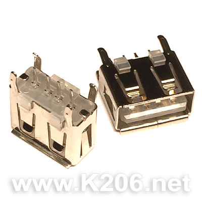 Гнездо USB AF Вертикальный 10mm