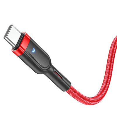Кабель Type-C to Type-C Hoco U117 1.2m Red