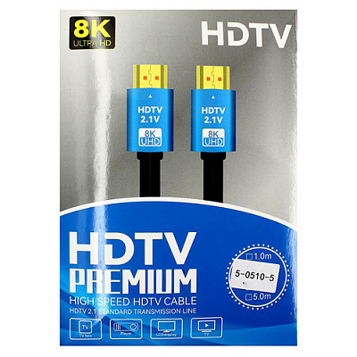 Кабель HDMI-2.1 (1.0м) 8K ЧЕРНЫЙ