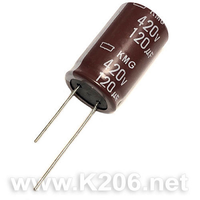 Конденсатор KMG-120/420V 105°C