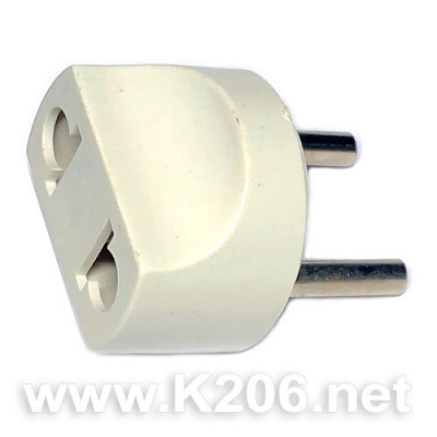 Перехідник USA-Europe adapter White