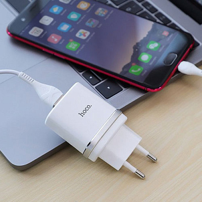 Зарядний пристрій 1*USB HOCO C12Q WHITE