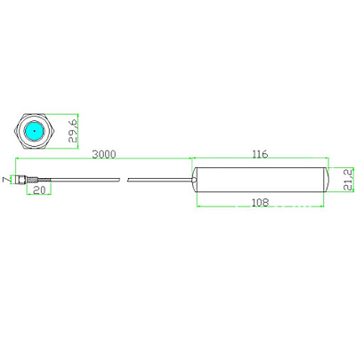Антенна GSM 900 / 1800MHZ SMA Male 3dBi