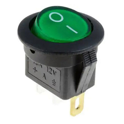 Переключатель KCD1-8-101N GREEN 3pin