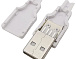 Вилка USB тип A біла