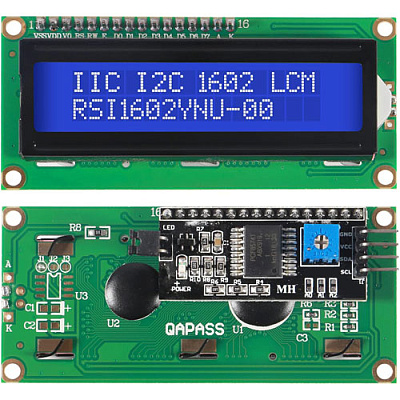 Дисплей LCD1602 + модуль I2C/IIC BLUE 5V