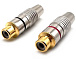 Гніздо RCA silver-gold Ø6.5мм Black
