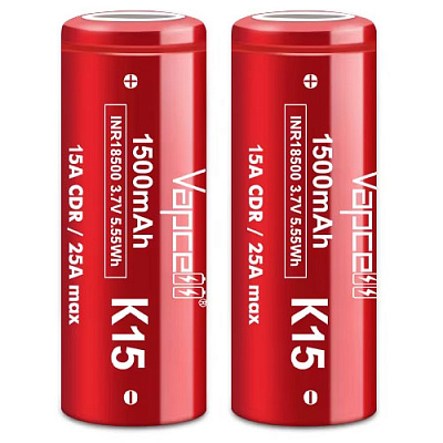 Аккумулятор Vapcell INR18500 K15 1500mAh