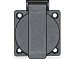 Розетка E-013 Black с крышкой rev.2 IP44