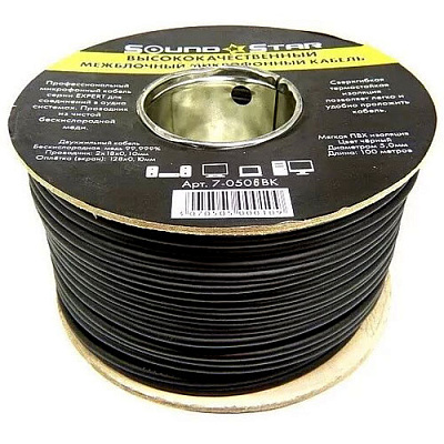 Кабель микрофонный Sound Star 7-0506BK