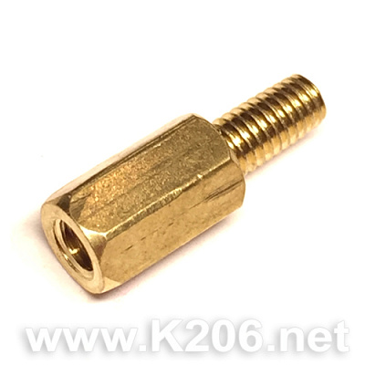 Стойка латунная TFM-M3x8+6мм