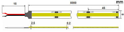 LED лента QL-F0603A264SA-P-24-COB