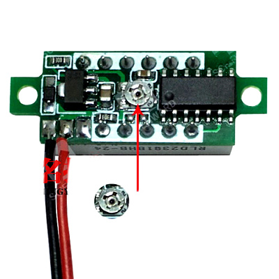 Вольтметр DC2.4-30V-BLUE (8мм)