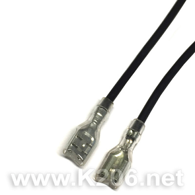 CABLE-6,3/BLACK 0,75mm2/140mm