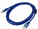 Кабель USB2.0 AM/BM 1.5м синий с фильтром