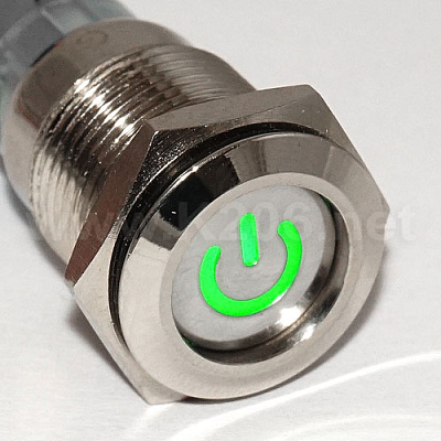 Кнопка антивандальная HQ16N/F11Z-12V-EDY-G