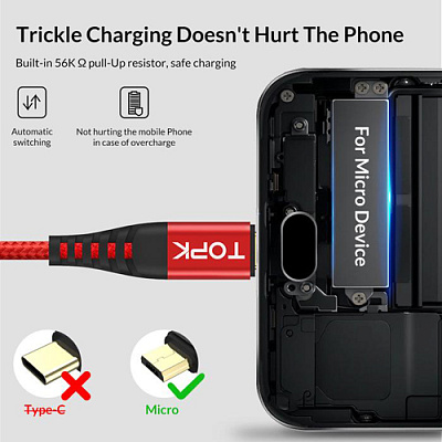 USB кабель TOPK MICRO AN42 / Black
