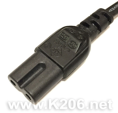 Мережевий кабель 1.8M Euro Plug 2*0.75m² мідь